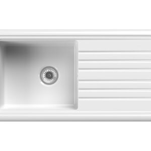 Reginox White Ceramic 1.0 Bowl Sink
